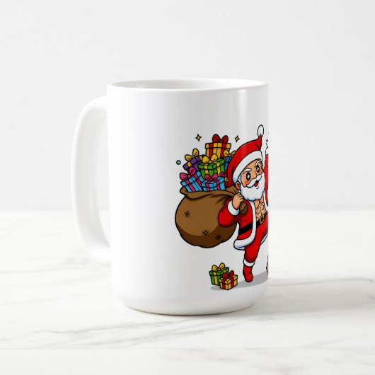 Ripped Santa Christmas | Muscular Claus & Holiday Kaffeetasse (Vorderseite Links)