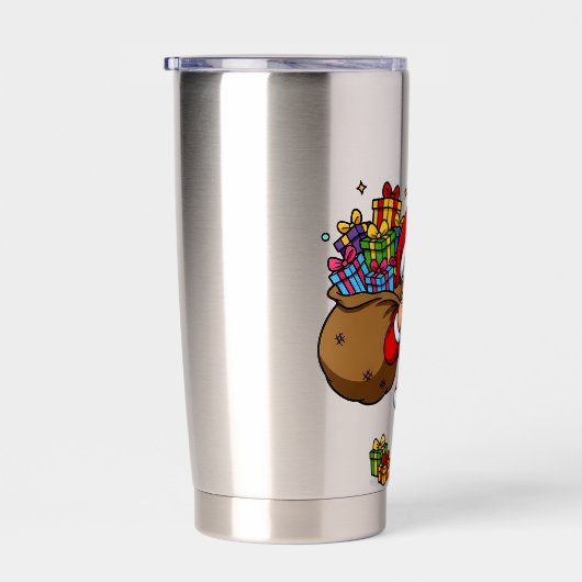 Ripped Santa Christmas | Muscular Claus & Holiday Thermobecher (Rechts)