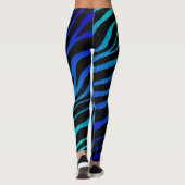 Ripped SpaceTime Stripes - Blau/Cyan Leggings (Rückseite)