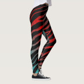 Ripped SpaceTime Stripes - Cyan/Red Leggings (Rechts)