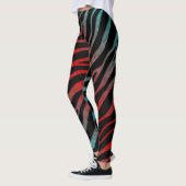 Ripped SpaceTime Stripes - Cyan/Red Leggings (Links)