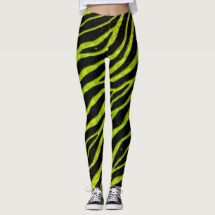 Ripped SpaceTime Stripes - Gelb/Limon Leggings