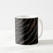 Ripped SpaceTime Stripes - Glitzer braun Kaffeetasse (VorderseiteRechts)