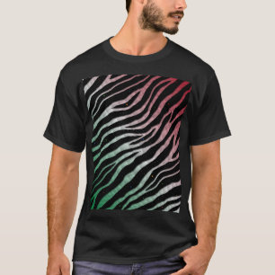 Ripped SpaceTime Stripes - grün/weiß/rot T-Shirt