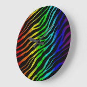 Ripped SpaceTime Stripes - Light Spectrum Große Wanduhr (Winkel)