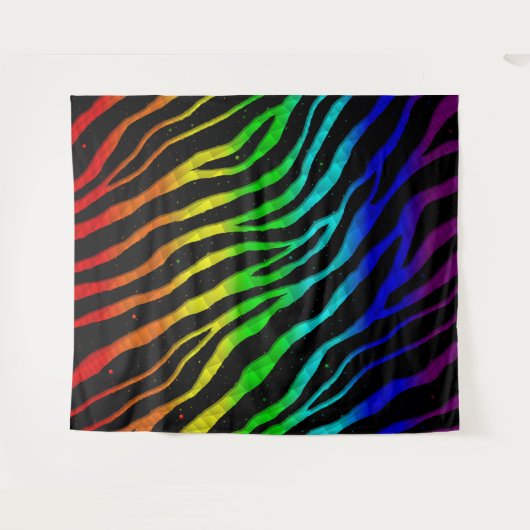Ripped SpaceTime Stripes - Light Spectrum Wandteppich (Vorderseite (Horizontal))