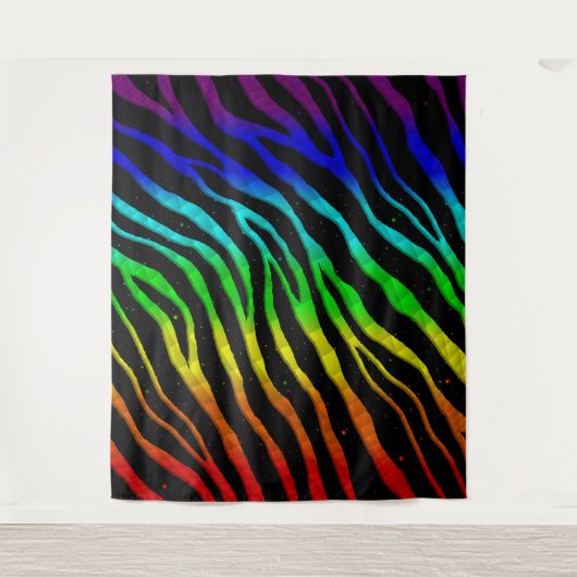 Ripped SpaceTime Stripes - Light Spectrum Wandteppich (Vorderseite)