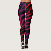 Ripped SpaceTime Stripes - Lila/rot Leggings (Rückseite)