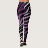 Ripped SpaceTime Stripes - Lila/weiß Leggings (Rückseite)