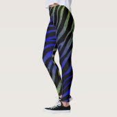 Ripped SpaceTime Stripes - Limon/blau Leggings (Links)