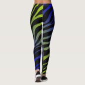 Ripped SpaceTime Stripes - Limon/blau Leggings (Rückseite)