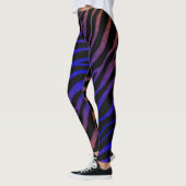 Ripped SpaceTime Stripes - Orange/Blau Leggings (Links)