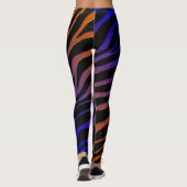 Ripped SpaceTime Stripes - Orange/Blau Leggings (Rückseite)