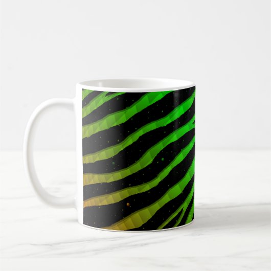 Ripped SpaceTime Stripes - Orange/Green Kaffeetasse (Links)