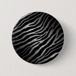 Ripped SpaceTime Stripes - Schwarzweiß Button