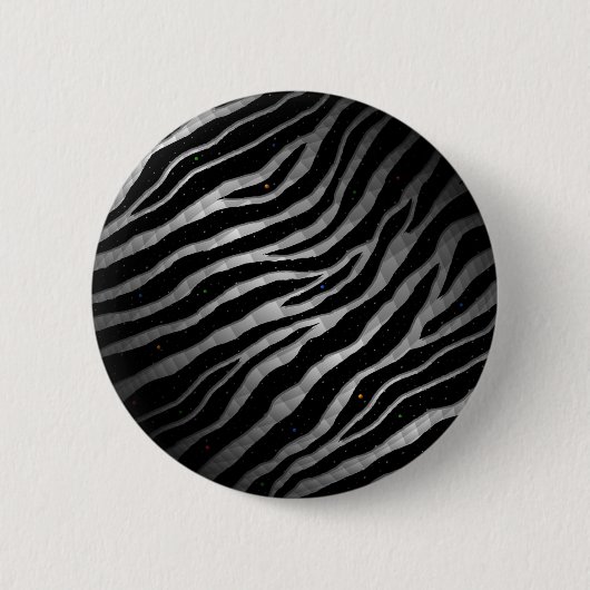 Ripped SpaceTime Stripes - Schwarzweiß Button (Vorderseite)