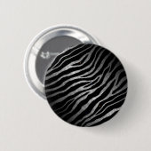 Ripped SpaceTime Stripes - Schwarzweiß Button (Vorne & Hinten)