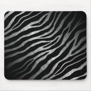 Ripped SpaceTime Stripes - Schwarzweiß Mousepad