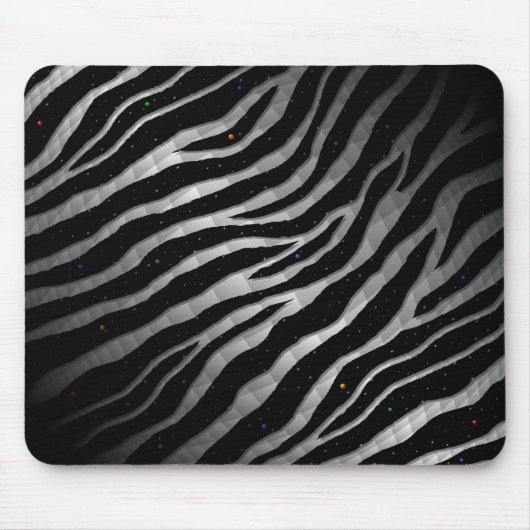 Ripped SpaceTime Stripes - Schwarzweiß Mousepad (Vorne)