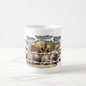 Ripped Wildlife Elephant Swim Kaffeetasse (Mittel)