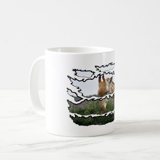 Ripped Wildlife Giraffe Thorn Tree Kaffeetasse (Vorderseite Links)