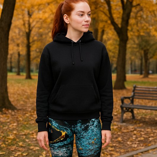 Rippeleffekt: Abstrakt blau auf schwarz Leggings