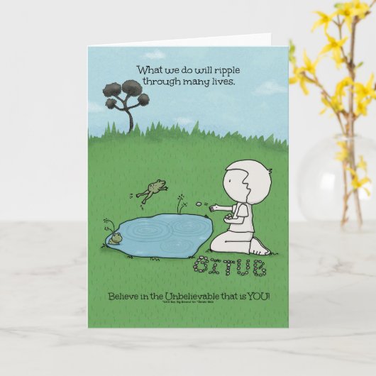 Rippeleffekt Karte (Gelbe Blume)