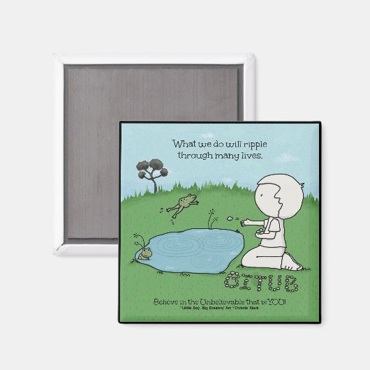 Rippeleffekt Magnet (Vorderseite/Rückseite)