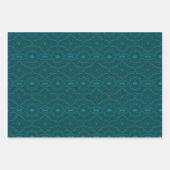 Rippelinie-Arbeit mit Aquamariner Variante Geschenkpapier Set (Vorderseite 2)