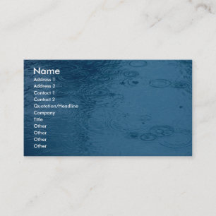 Rippeln formen Regen in Pfütze Visitenkarte