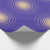 Rippeln, Ringe, konzentrische Kreise, Gold, Lila Geschenkpapier (Ecke)