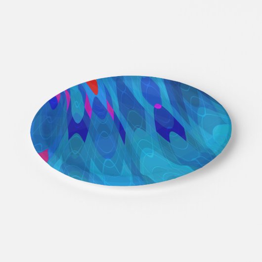 Rippelpapier Pappteller (Schrägansicht)