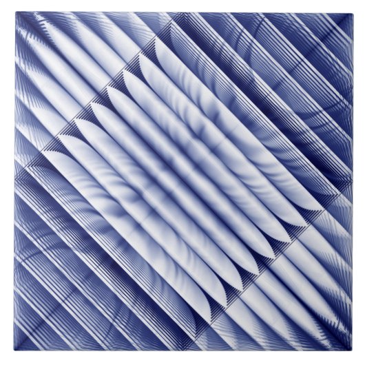 Rippen blaue Struktur Fliese (Vorderseite)