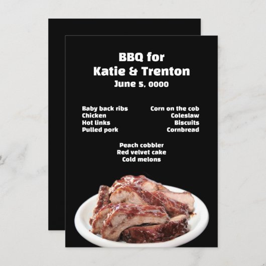 Rippen Menükarte (Vorne/Hinten)