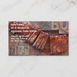 Rippen mit Holzbuchstaben Visitenkarte