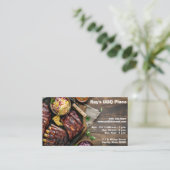 Rippen mit Keilschrift und Textfläche Visitenkarte (Stehend Vorderseite)