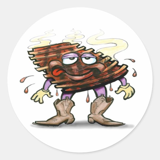 Rippen Runder Aufkleber (Vorderseite)