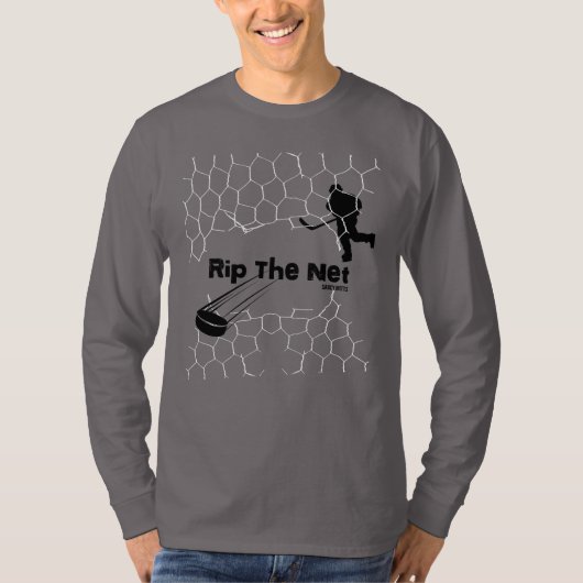 Rippen Sie den Net Hockey Player T-Shirt (Vorderseite)