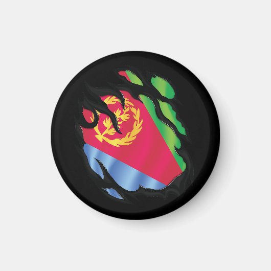 Rippenflagge Eritrea Magnet (Vorne)