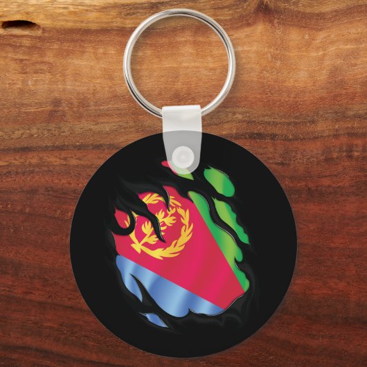 Rippenflagge Eritrea Schlüsselanhänger (Vorderseite)