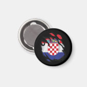 Rippenflagge Kroatien Magnet (Vorderseite/Rückseite)