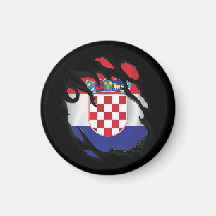 Rippenflagge Kroatien Magnet