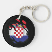 Rippenflagge Kroatien Schlüsselanhänger (Rückseite)