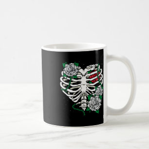 Rippenkäfig mit Blume Halloween-Röntgen-Skelettkis Kaffeetasse