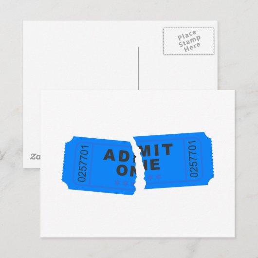 Rippenticket Postkarte (Vorne/Hinten)