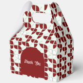 RIPPENWEISES, weißes rotes Muster, Aqiqah Babydusc Geschenkschachtel (Rückseite)