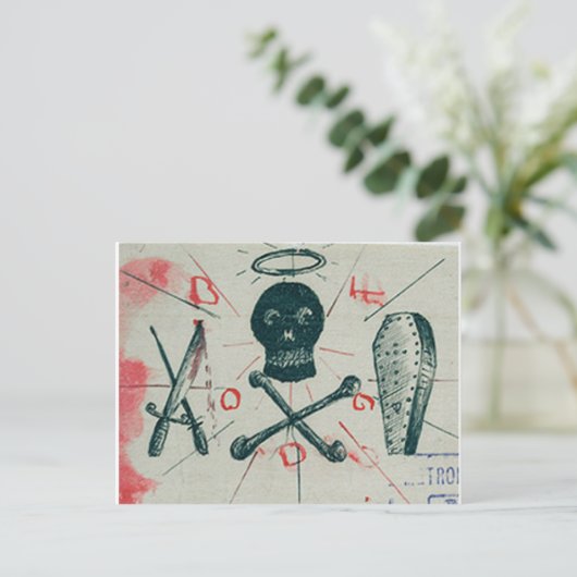 Ripper Doodles Postkarte (Stehend Vorderseite)