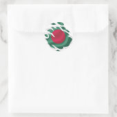 Rippfahne Bangladesch Runder Aufkleber (Tasche)