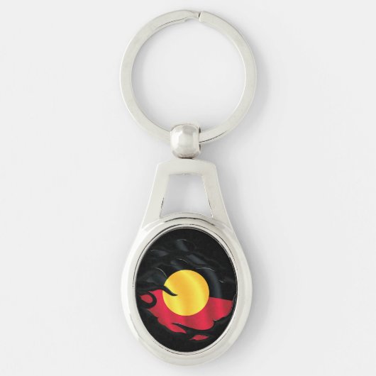 Rippfahne der Aborigine Schlüsselanhänger (Vorderseite)