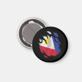 Rippfahne der Philippinen Magnet (Vorderseite/Rückseite)